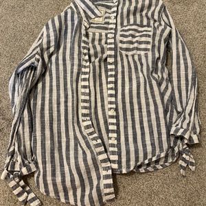 A&F stripped button up